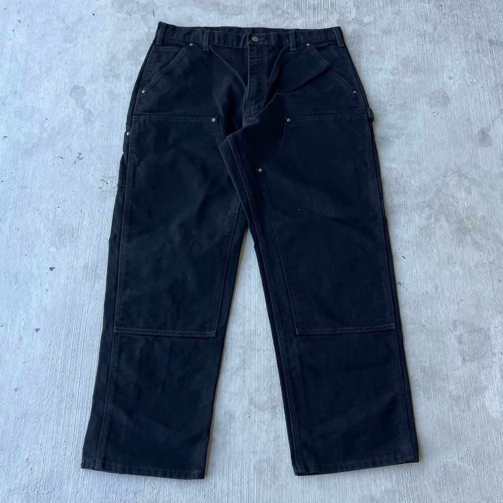 Carhartt black double knee work wear carpenter pants